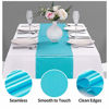 Picture of Hahuho 10-Pack Satin Table Runner Turquoise 12 x 108 inches Long, Table Runners for Wedding, Birthday Parties, Banquets Decorations10 Pack, 12x108 Inch, Turquoise