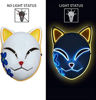 Picture of Demon Slayers Fox Mask LED Halloween Mask Japanese Anime Cosplay (Yellow Ears)