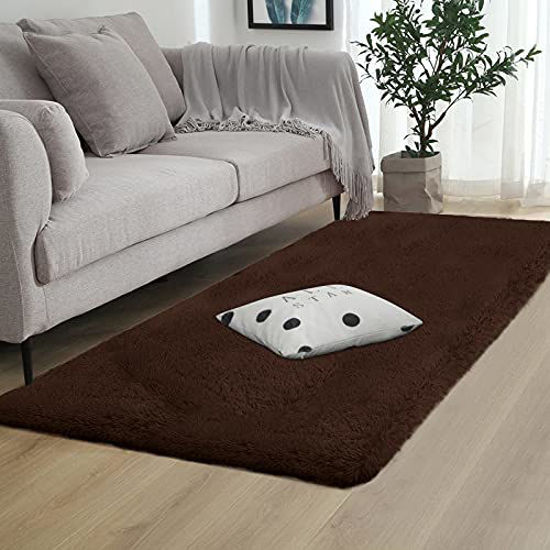 2X3 Grey Carpet for Living Room Soft Luxury Bedroom Large Fluffy Plush Area  Rug Shaggy Big Comfy Carpet