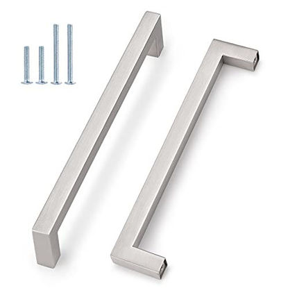 Picture of 5 Pack-Probrico Wardrobe Pulls Closet Dresser Closet Handles Pulls Brushed Stainless Steel Hardware, 7-1/2 Inch (192mm) Hole Centers