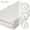 Picture of Changing Pad Cover Set, Cradle Sheet 2 Pack 100% Jersey Cotton Unisex Sheets for Baby Girl and Baby Boy Grey Chevron and Polka Dots by Ely's & Co.