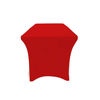 Picture of Your Chair Covers - 6 ft Rectangular Fitted Spandex Tablecloths Patio Table Cover Stretchable Tablecloth - Red