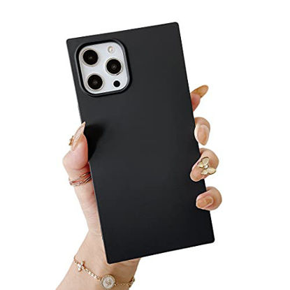 Picture of Cocomii Square Silicone iPhone 11 Case, Slim Thin Matte Soft TPU Silicone Rubber Gel Silk Microfiber Cloth Trunk Box Square Edges Fashion Bumper Cover Compatible with Apple iPhone 11 6.1" (Black)