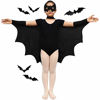 Picture of Kids Bat Vampire Cloaks Halloween Cloaks Vampire Bat Costume Accessories and Bat Eye Mask (M) Black