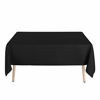 Picture of sancua Rectangle Tablecloth - 54 x 78 Inch - Stain and Wrinkle Resistant Washable Polyester Table Cloth, Decorative Fabric Table Cover for Dining Table, Buffet Parties and Camping, Black