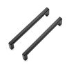 Picture of Ravinte 5 Pack Solid 5 Inch Center to Center Slim Square Bar Drawer Handles Kitchen Cabinet Handles Black Drawer Pulls Kitchen Cabinet Hardware Kitchen Handles Matte Black Cabinet Pulls