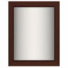 Picture of Americanflat 8.5x11 Shadow Box Frame in Mahogany with Soft Linen Back - Composite Wood with Shatter Resistant Glass for Wall and Tabletop