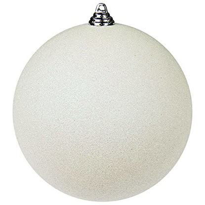 Picture of Christmas Ornaments Balls 7.1" Large Christmas Decorations Xmas Tree Shatterproof Big White Christmas Ball Ornaments with Hanging Loop for Wedding Holiday Halloween Party Indoor Outdoor Decor