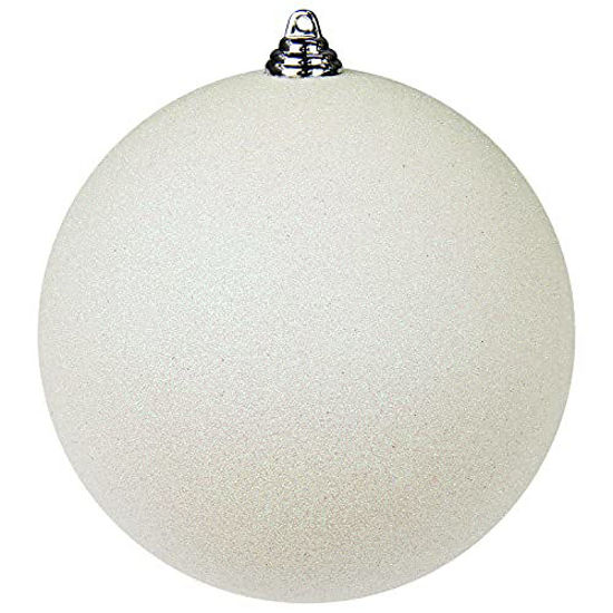 Picture of Christmas Ornaments Balls 7.1" Large Christmas Decorations Xmas Tree Shatterproof Big White Christmas Ball Ornaments with Hanging Loop for Wedding Holiday Halloween Party Indoor Outdoor Decor