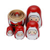 Picture of Yoption 5Pcs Russian Matryoshka Dolls Handmade Wooden Santa Claus Nesting Dolls Set for Kids Christmas Birthday Toy Gift (Santa Claus)