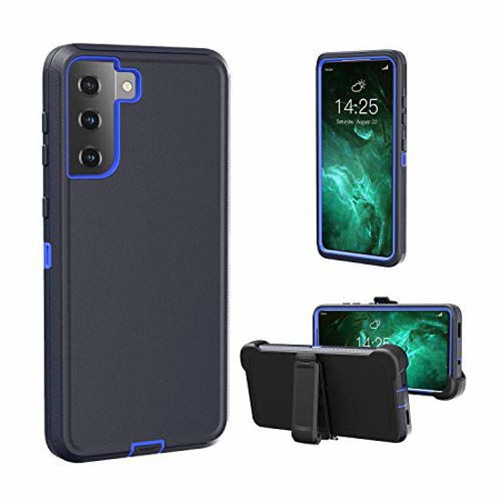 Picture of NUFR for Samsung Galaxy S21 5G Case (Not for S20),Heavy Duty Drop Protection Full Body Rugged Shockproof/Dust Proof 3-LayerProtective Tough Durable Phone Cover for Samsung Galaxy S21(Dark Blue)