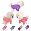 Picture of Dog Sweater for Small Medium Large Dog or Cat, Warm Soft Pet Clothes for Puppy, Small Dogs Girl or Boy, Dog Sweaters Shirt Jacket Vest Coat for Winter Christmas (XXL, Pink+Purple+HotPink)