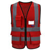 Picture of Enhanced Visibility Safety Vest,A-SAFETY High Visibility Zipper Front Safety Working Vest with Dual Tone High Reflective Strips,Red