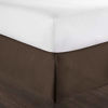 Picture of HC Collection Brown Full Bed Skirt - Dust Ruffle w/ 14 Inch Drop - Tailored, Wrinkle & Fade Resistant