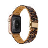 Picture of HOPO Compatible With Apple Watch Band 38mm 40mm 42mm 44mm Thin Light Resin Strap Bracelet With Stainless Steel Buckle Replacement For iWatch Series 6 5 4 3 2 1 SE (Leopard Print/Gold, 38/40mm)