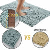 Picture of FRESHMINT Chenille Bath Rugs Extra Soft Fluffy and Absorbent Microfiber Shag Rug, Non-Slip Runner Carpet for Tub Bathroom Shower Mat, Machine-Washable Durable Thick Area Rugs (16.5" x 24", Blue)