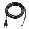 Picture of 12 AWG 3 Conductor 3-Prong Power Cord with Open Wiring, 20 Amp Max, 6ft Replacement Power Cord with Open End, Pigtail Open Cable