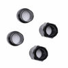 Picture of AC PERFORMANCE Aluminum Hardline Fitting - 6 AN Female Tube Nut and Sleeve For 3/8'' 3/8 inch 9.52mm outer diameter alloy Tube Hose Line Fitting, Black, Pack of 2