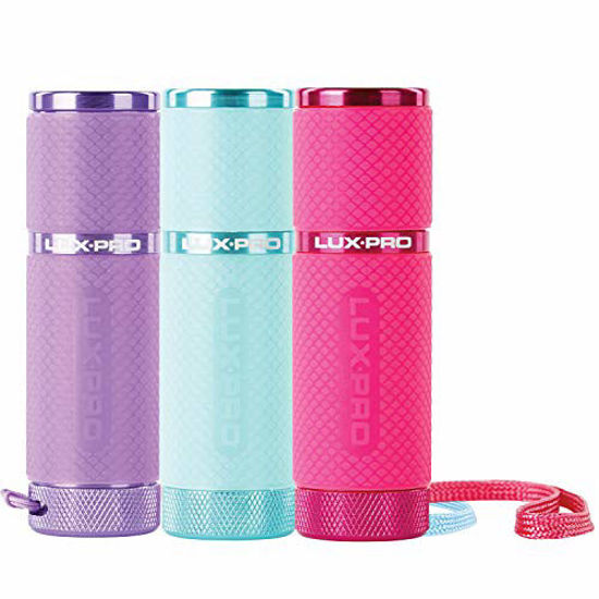 Picture of LUX-PRO LP395 Gels Glow in Dark 9 LED Flashlight (Pink, Purple, Teal)