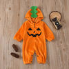 Picture of Infant Toddler Baby Boys Girls Halloween Pumpkin Costume Cute Outfits (12-18 Months, Pumpkin Hooded Jumpsuit)