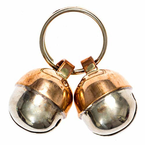 Picture of 2 Extra Loud Cat & Dog Bells | Pet Tracker | Save Birds & Wildlife | Luxury Handmade Copper | Beau's Bells (Small)