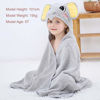 Picture of MICHLEY Cartoon Hooded Baby Towel Unisex, Premium Soft Swimming Bathrobe Large Washcloths 27.5" x 45.5" for 0-7T (Elephant)