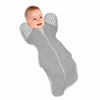 Picture of ILuck Swaddle with Arms Up Design, Gray, Baby Swaddle Transition to Arms Free Bag, Snug fit Calms Startle Reflex(Grey, Large(6-9 Month))