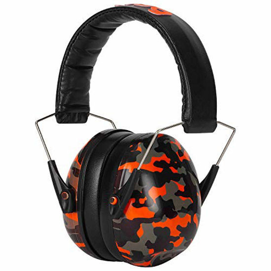 Picture of Snug Kids Earmuffs/Best Hearing Protectors - Adjustable Headband Ear Defenders for Children and Adults (Orange Camo)