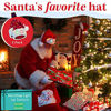 Picture of Funny Light Up Santa Hats for Kids [2 Pack] with 20 Blinking Color-changing Light up LED Lights - Soft Plush Faux Fur Funny Christmas Hats for Kids and Adults (2 Hats)