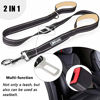 Picture of PoyPet 5 Feet Dog Leash - Reflective - 2 Cushioned Handles - Functional Car Seat Belt (Khaki)