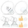 Picture of Maymom Brand 2X Two-Piece Small Breastshield with Valve, Membrane and Maymom Connector,Compatible with Medela Pump in Style Breast Pump Top Hole Version. (36 mm)