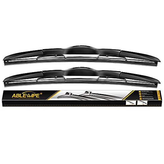 Picture of ABLEWIPE Windshield wiper blades Bracketless Beam Hybrid U J-hook wiper 26" + 22" Winter Summer Wiper Car Windshield wiper blades NO.19223-2 (set of 2)