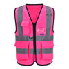 Picture of Pink High Visibility Safety Vest with Reflective Strips, Multiple Colors Available,X-Large