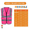 Picture of Pink High Visibility Safety Vest with Reflective Strips, Multiple Colors Available,X-Large