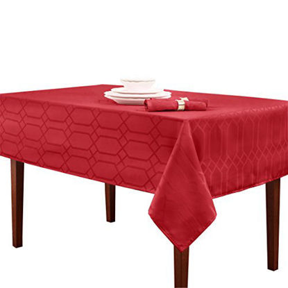 Picture of Benson Mills Chagall Spillproof Tablecloth,Scarlet,60 X 104