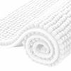 Picture of subrtex Bathroom Rugs Chenille Bath Rug Soft Short Plush Bath Mat Soft Shower Mat Water Absorbent Shower Mat Quick Dry Machine Washable(White,20" x 32")