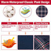 Picture of Reversible Dog Winter Jacket - Plaid Dog Cold Weather Clothes Warm Coat Waterproof & Windproof, Soft Comfortable for Medium Large Dogs Wearing