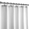 Picture of Long Stall Shower Curtain 54 x 78 inch, Fabric, Waffle Weave, Hotel Luxury Spa, 230 GSM Heavy Duty, Water Repellent, Machine Washable, Spa, White Pique Pattern Decorative Bathroom Curtain