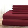 Picture of BYSURE Hotel Luxury Bed Sheets Set 6 Piece(Full, Burgundy) - Super Soft 1800 Thread Count 100% Microfiber Sheets with Deep Pockets, Wrinkle & Fade Resistant