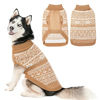 Picture of Dog Sweater Argyle - Warm Sweater Winter Clothes Puppy Soft Coat Dogs Cream Large