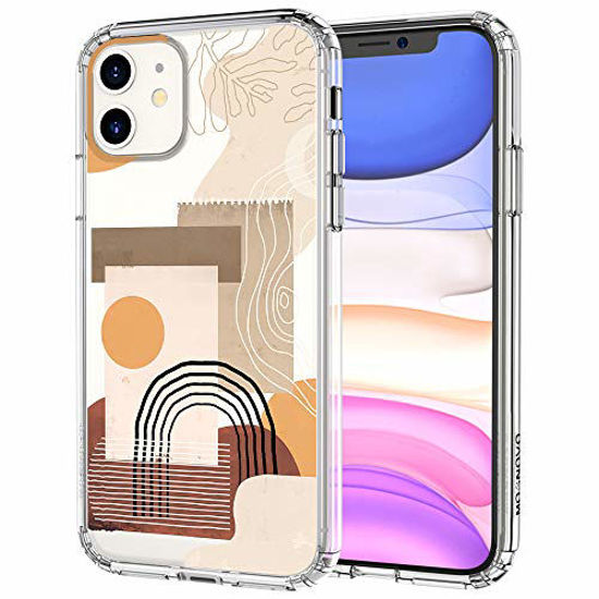 Picture of MOSNOVO Case for iPhone 11, Minimalist Abstract Art Pattern Clear Design Transparent Plastic Hard Back Case with TPU Bumper Protective Case Cover for iPhone 11