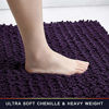 Picture of Walensee Bathroom Rug Non Slip Bath Mat (24x17 Inch Dark Purple) Water Absorbent Super Soft Shaggy Chenille Machine Washable Dry Extra Thick Perfect Absorbant Best Small Plush Carpet for Shower Floor