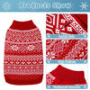 Picture of Dog Sweater Argyle - Warm Sweater Winter Clothes Puppy Soft Coat Dogs Red Medium