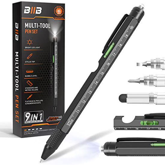 Picture of BIIB Stocking Stuffers Gifts for Men, 9 in 1 Multitool Pen, Cool Gadgets for Men, Gifts for Dad, Stocking Stuffers for Men, Unique Christmas Gifts for Men, Husband, Dad, Dad Gifts from Daughter