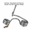 Picture of Muhize 25 ft of 3/16'' Double Walled Brake Line Tubing Kit - Zinc-Coated 3/16 Steel Tube Roll for Fuel, Transmission (Includes 16 Fittings) for Hydraulic Fuel Transmission System