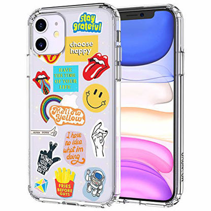 Picture of MOSNOVO Compatible for iPhone 11 Case, Clear Pop Culture Pattern Print Design Girl Women with Transparent TPU Bumper Protective Back Case Cover for iPhone 11