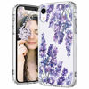 Picture of MOSNOVO Compatible for iPhone XR Case, Clear Lavender Floral Flower Pattern Print Design Girl Women with Transparent TPU Bumper Protective Hard Back Case Cover for iPhone XR