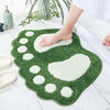 Picture of Bathroom Rugs Mats Water Absorbent Non-Slip Mat Used in Bathroom, Shower, Room, Etc.Soft Microfiber Bath Mat Machine Washable Bath Mat Big Feet Bathroom Mat (Green, 19x26'')