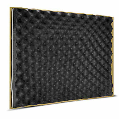 Picture of TroyStudio Triple Noise Insulation Sound Proof Foam Panel - 19 X 16 X 0.7 Inches Self-adhesive Closed Cell Foam, Dense Soundproofing Foam - Car Sound Deadening Mat - Egg Crate Acoustic Foam Panel