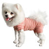 Picture of TONY HOBY Female/Male Pet Dog Pajamas Stripes 4 Legged Dog pjs Jumpsuit Soft Cotton Dog Clothes (S, Pink+White-Girls)